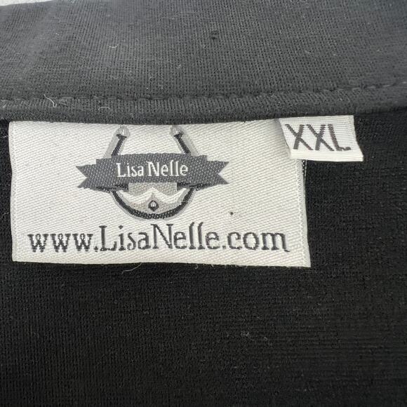 Lisa Nelle Western Show Jacket Womens XXL Black Embellished Zip Equestrian Horse - Picture 8 of 11